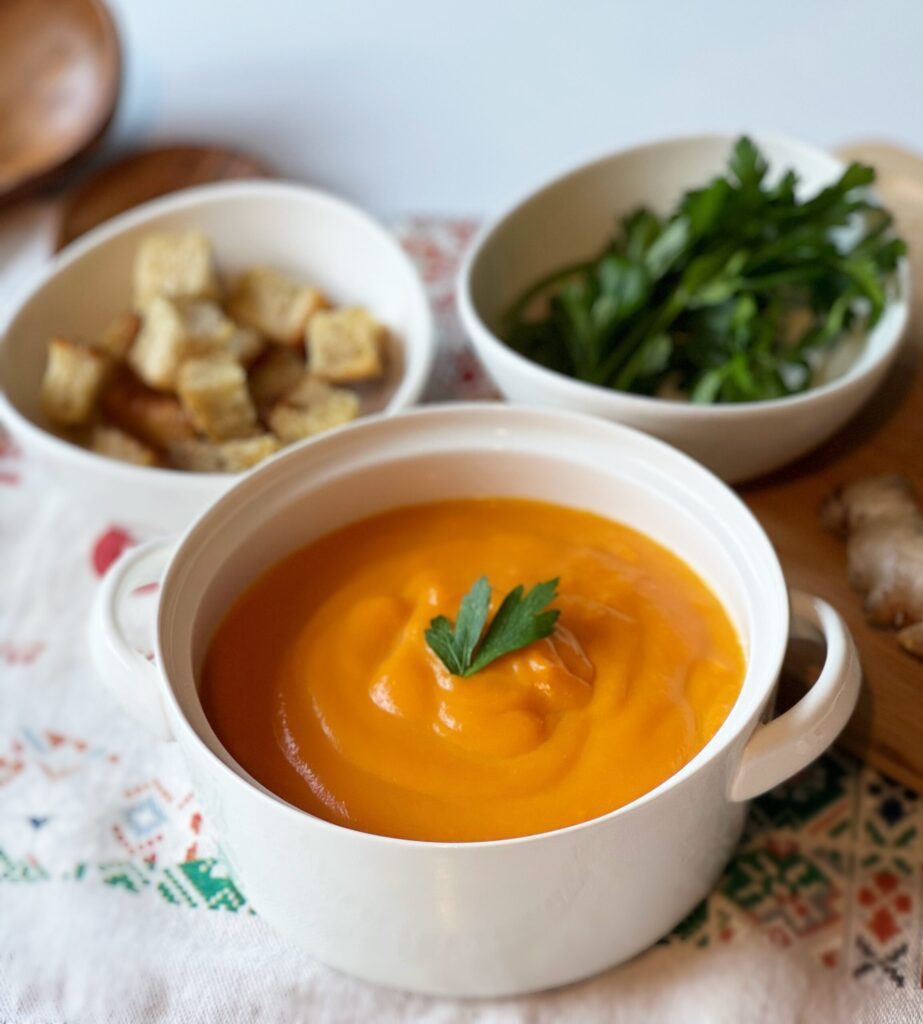 ginger carrot soup, instant pot, anti-inflammatory