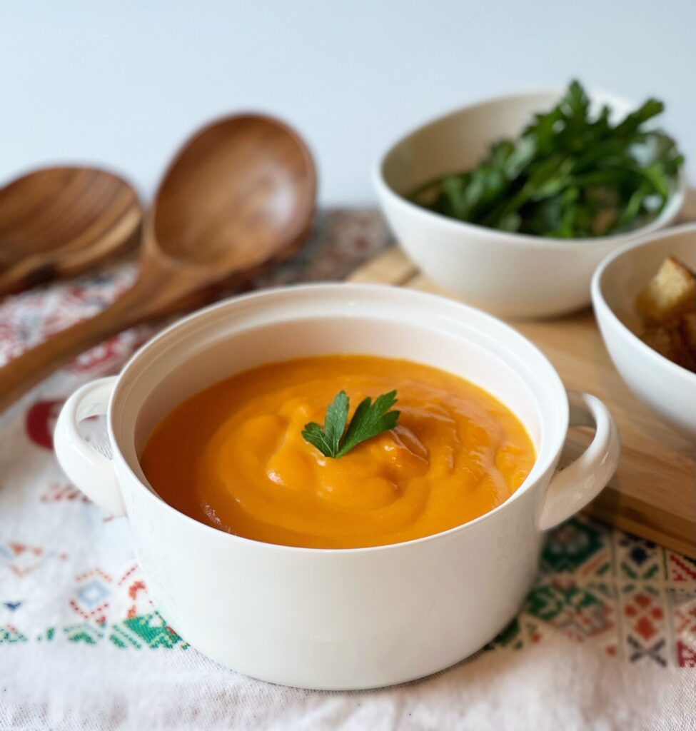 ginger carrot soup, instant pot