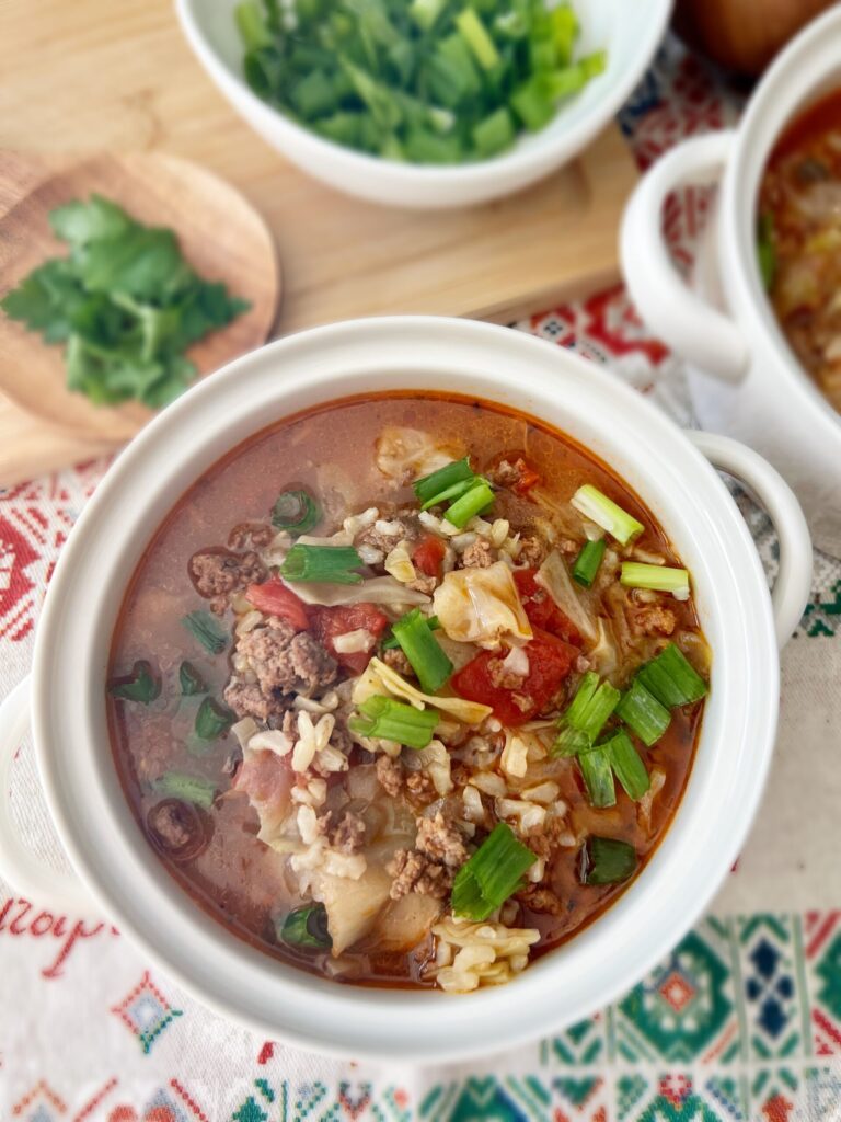 hearty unstuffed cabbage soup
