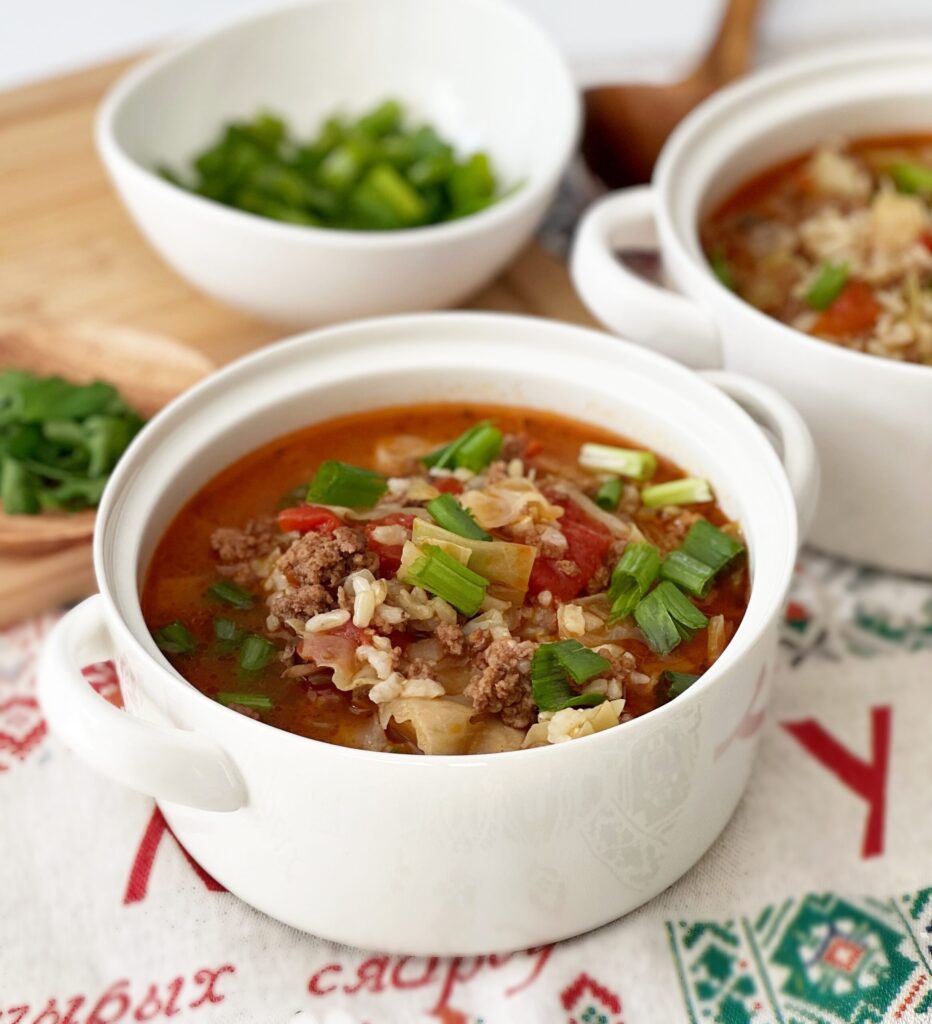 hearty unstuffed cabbage soup