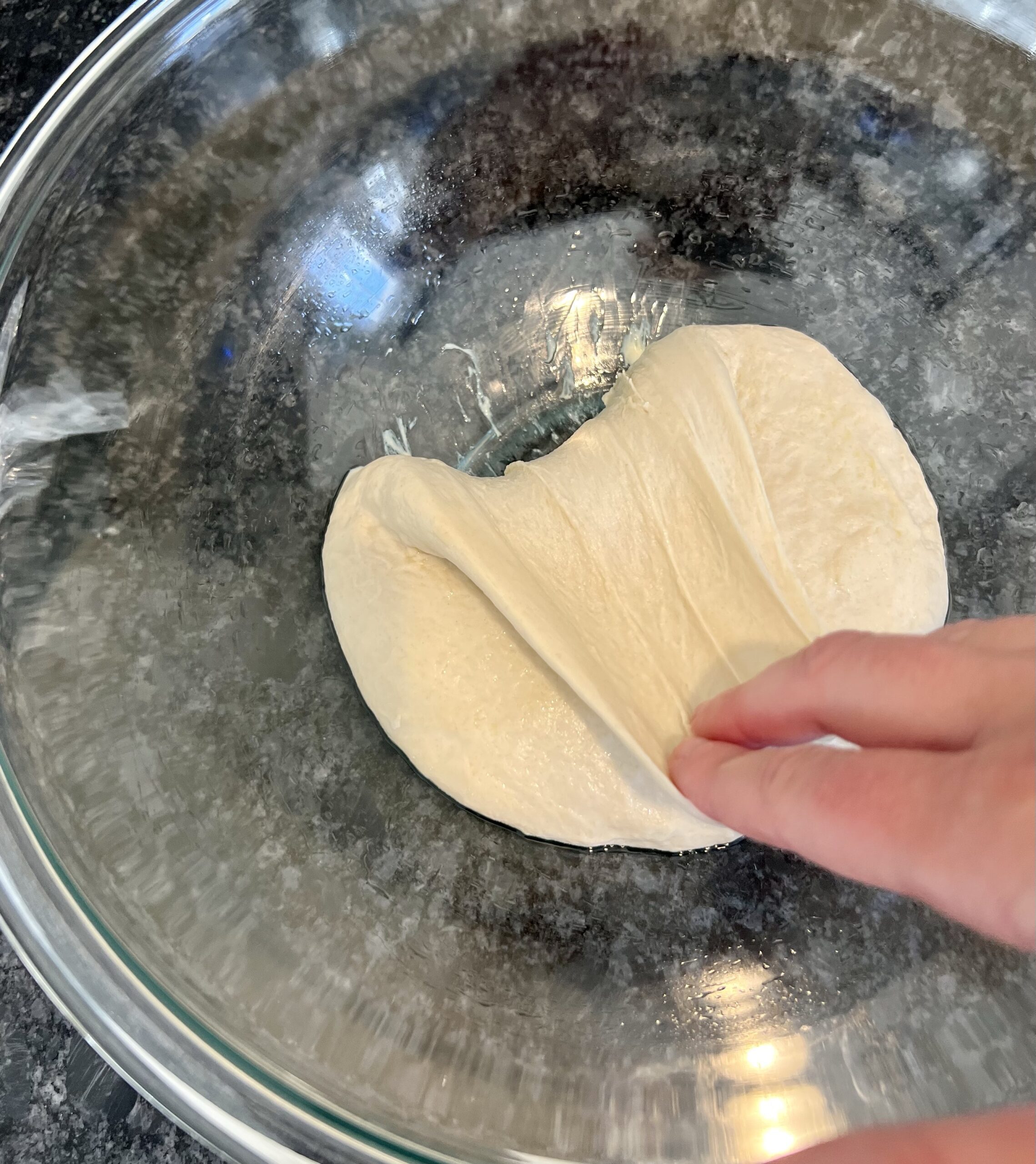 sourdough pizza crust - Fold to opposing side