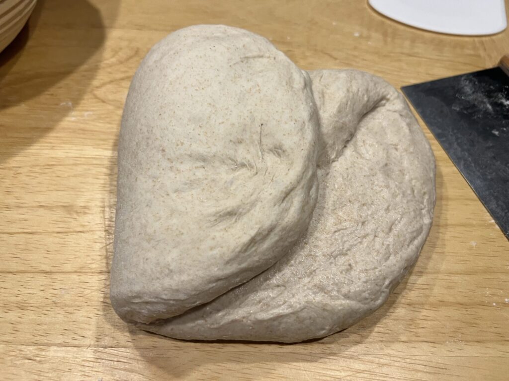 Fold the left side of the dough