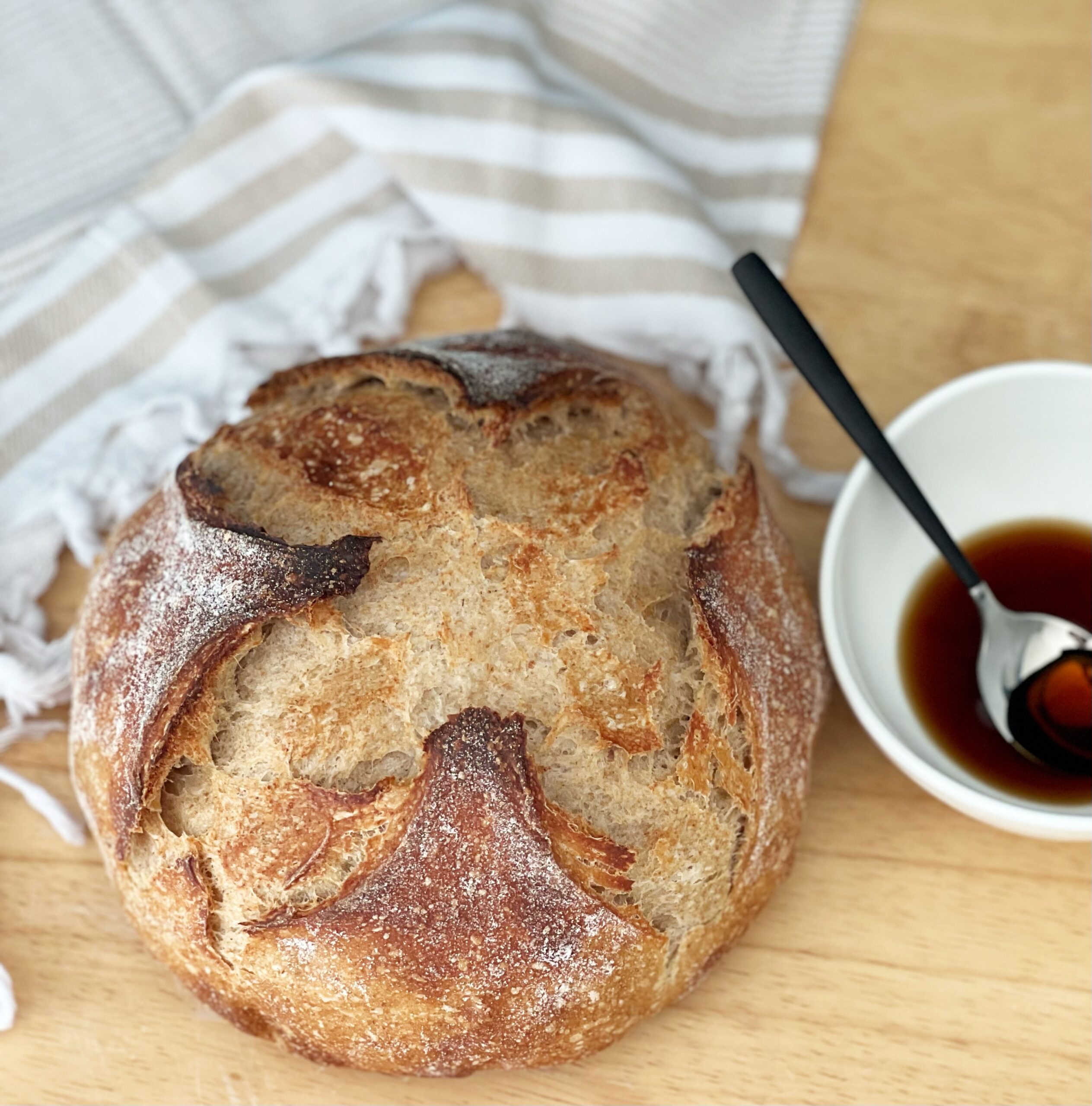 sourdough maple rye loaf