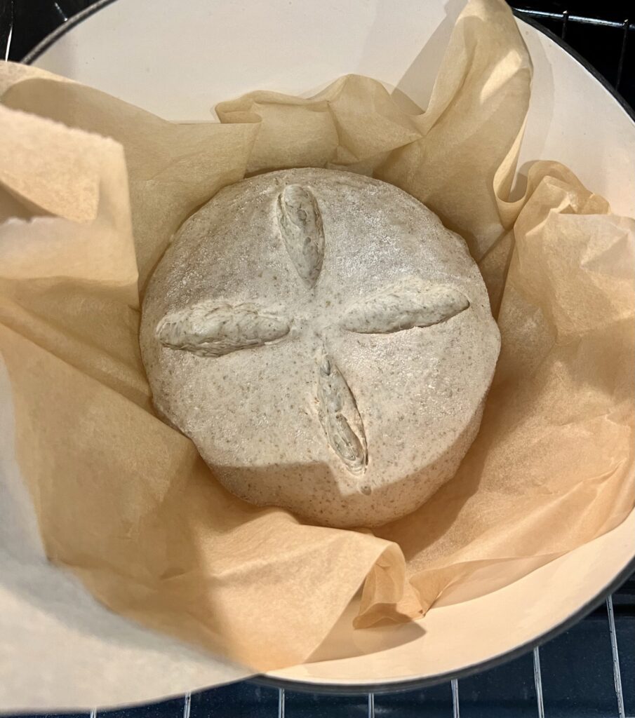 Sourdough Maple Rye Bread - before baking