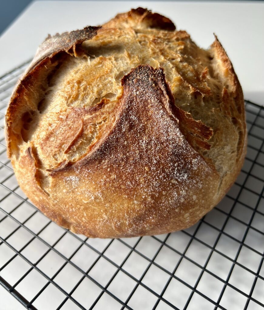 Sourdough Maple Rye Bread - baked