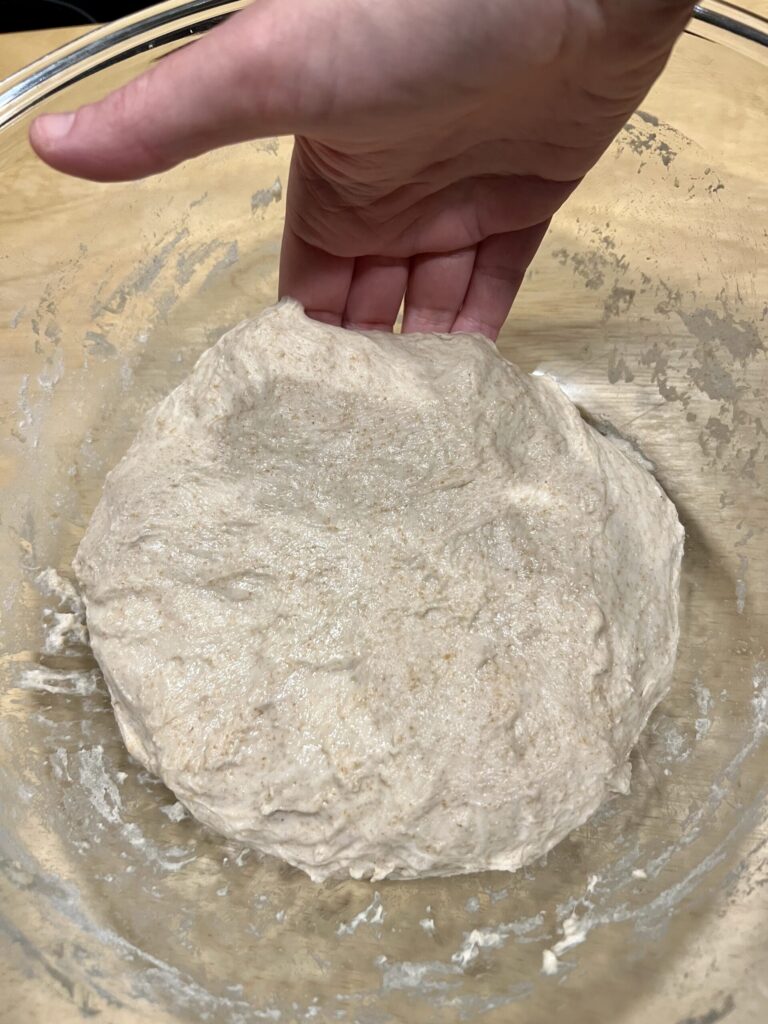 Scoop under the dough