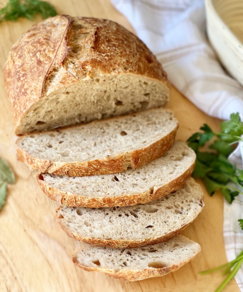 sourdough bread with herbs