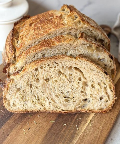 parm and herb sourdough bread