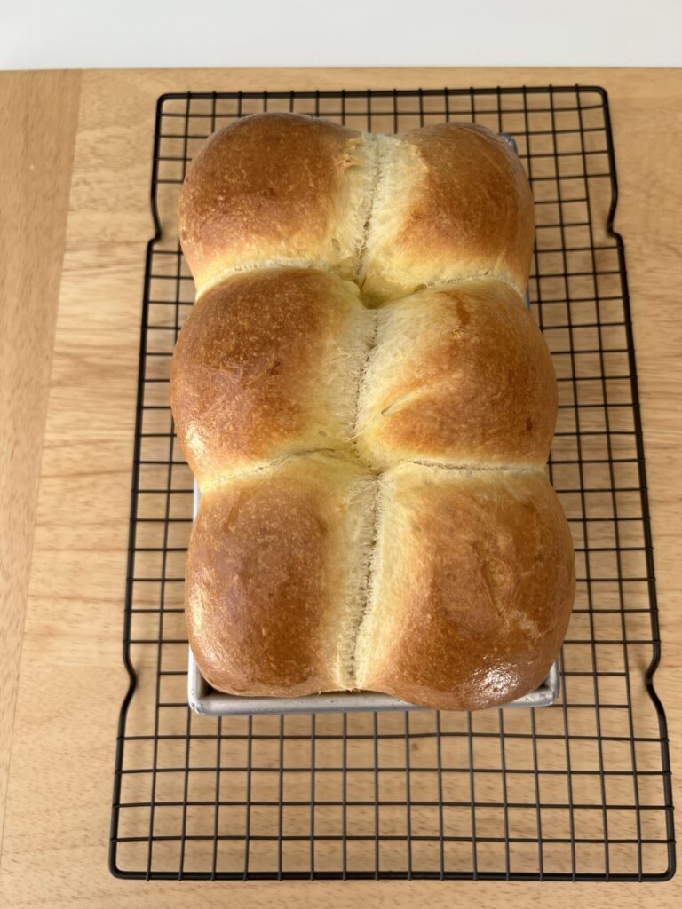 sourdough brioche bread - bake and let  cool