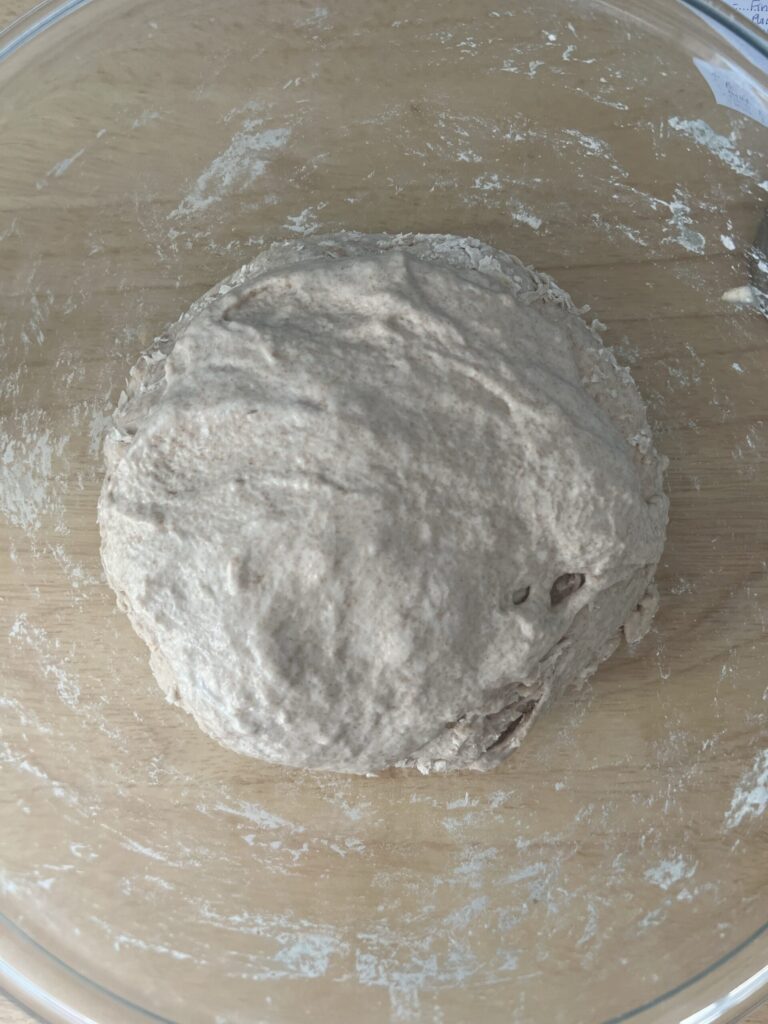 leaven and dough mixture