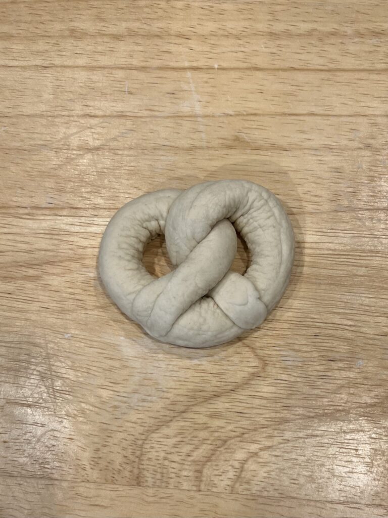 shaped sourdough pretzel 
