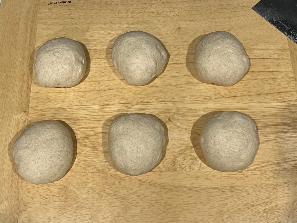 sourdough bread bowl dough balls shaped