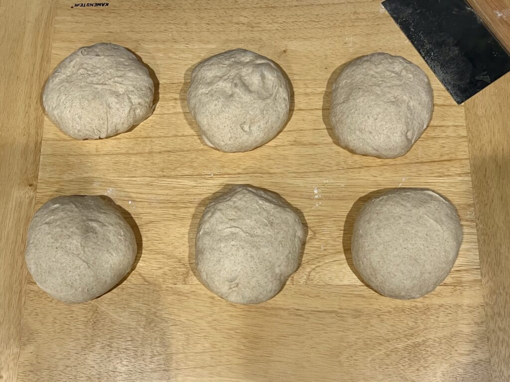 sourdough bread bowl dough balls