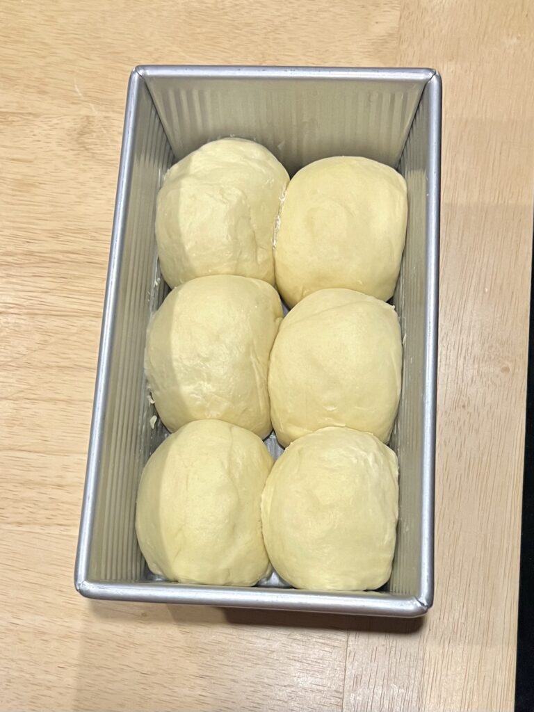 sourdough brioche dough - squeeze dough balls