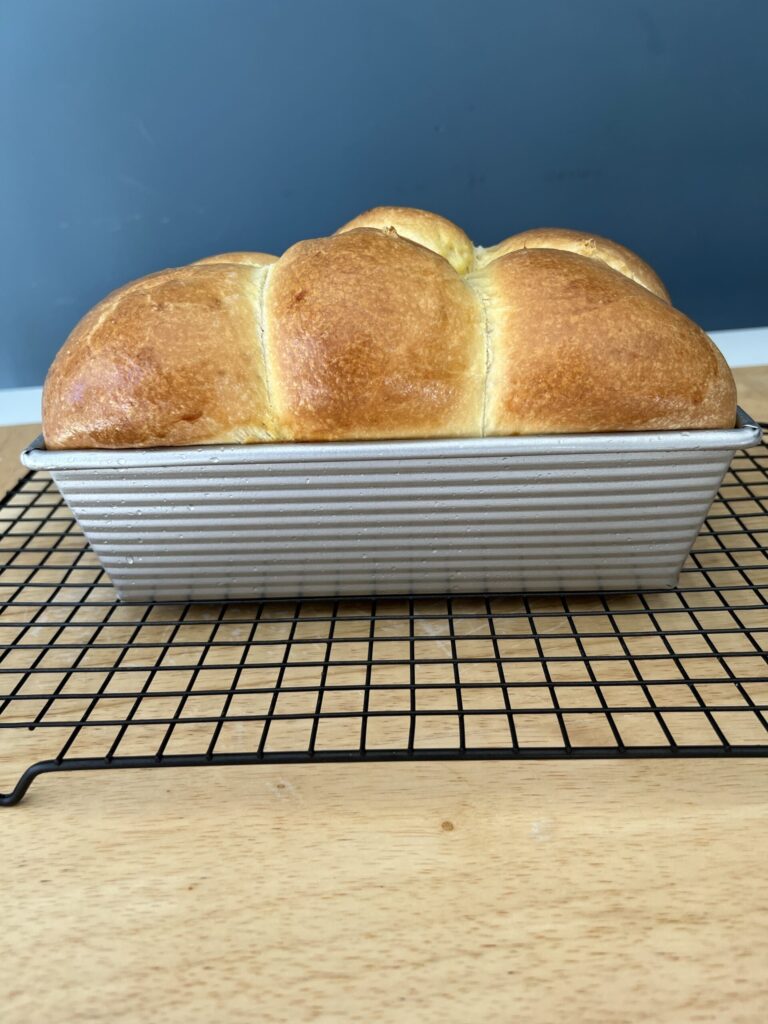 sourdough brioche bread - bake and let  cool