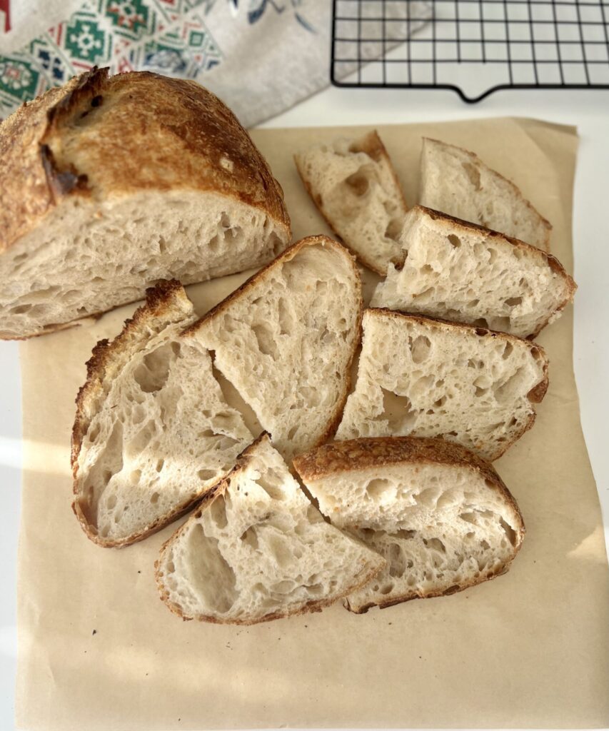 Rustic Sourdough Bread slices