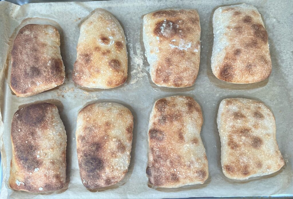 Bake the sourdough ciabatta bread