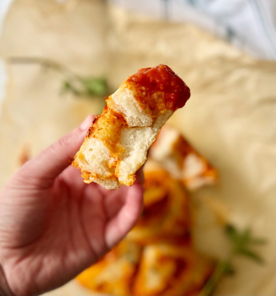 sourdough pizza rolls with marinara sauce