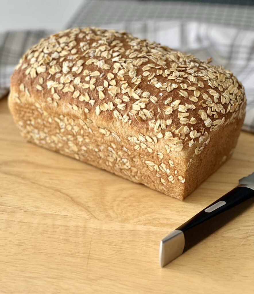 honey wheat sourdough sandwich loaf