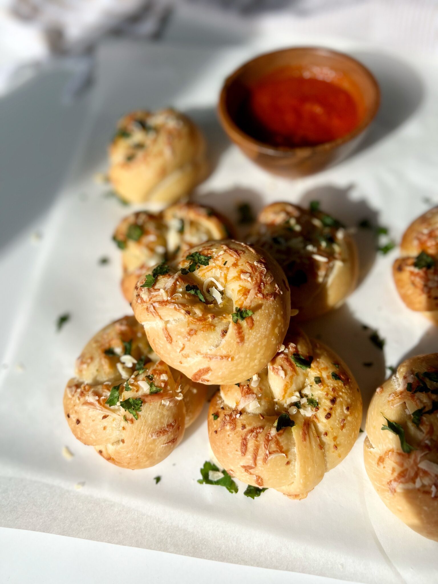 Sourdough Discard Garlic Knots Healing Slice