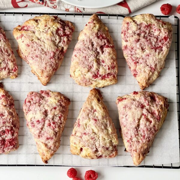 sourdough raspberry scones