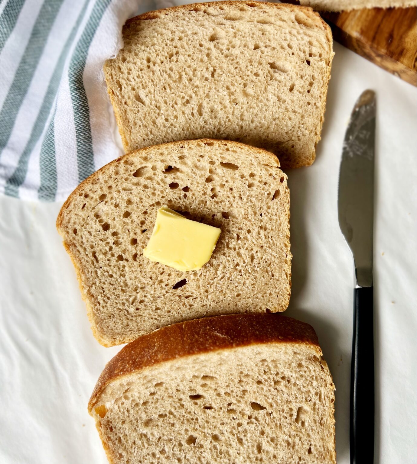 Sourdough Rye Sandwich Bread Healing Slice