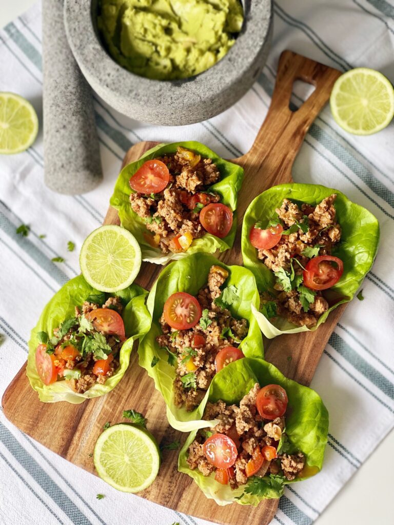 turkey taco lettuce boats