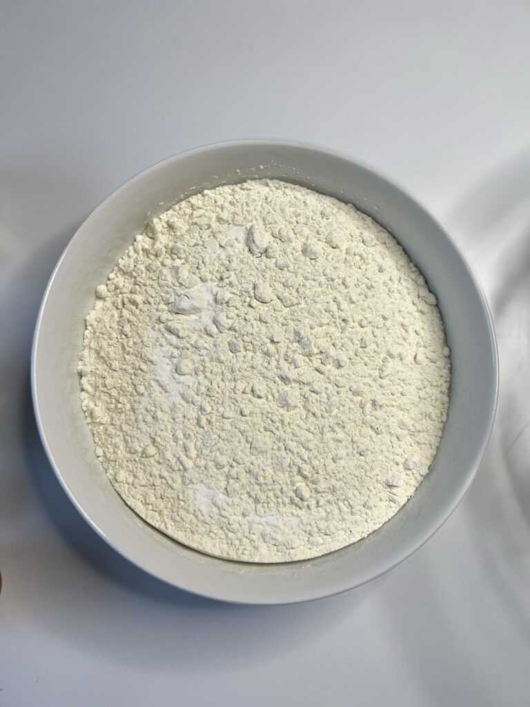 In a separate bowl whisk together the flour, baking soda, and salt. 