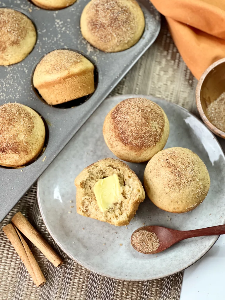sourdough maple snickerdoodle muffins