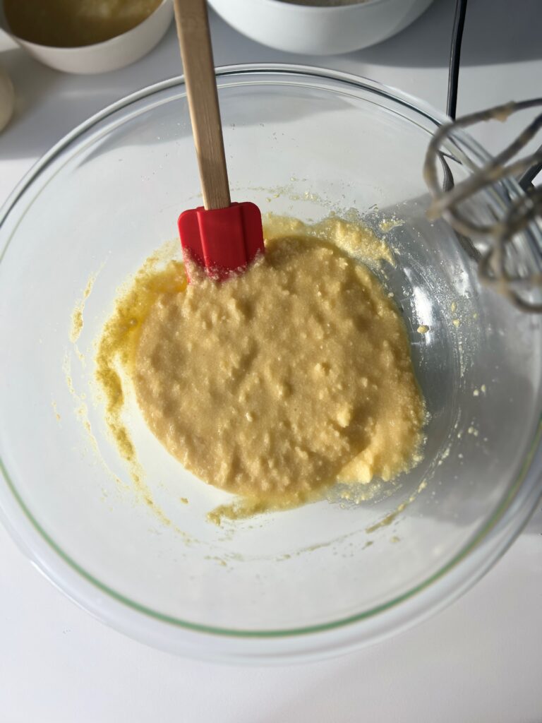 sourdough applesauce cake batter