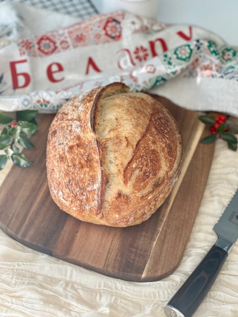 sourdough bread with a sweet levain