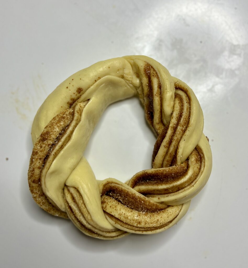 Sourdough Cinnamon Swirl Bread - formed shape