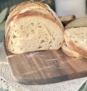 inside of Italian sourdough bread