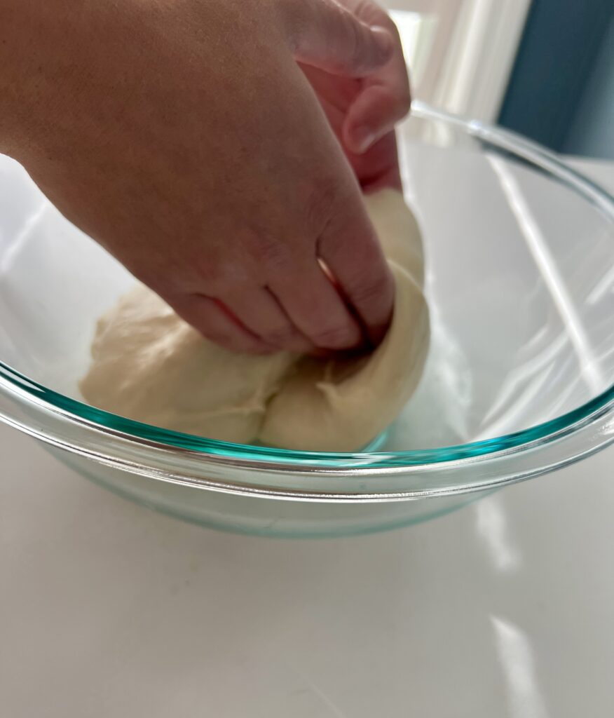 Sourdough Italian Bread -  fold the dough under the center