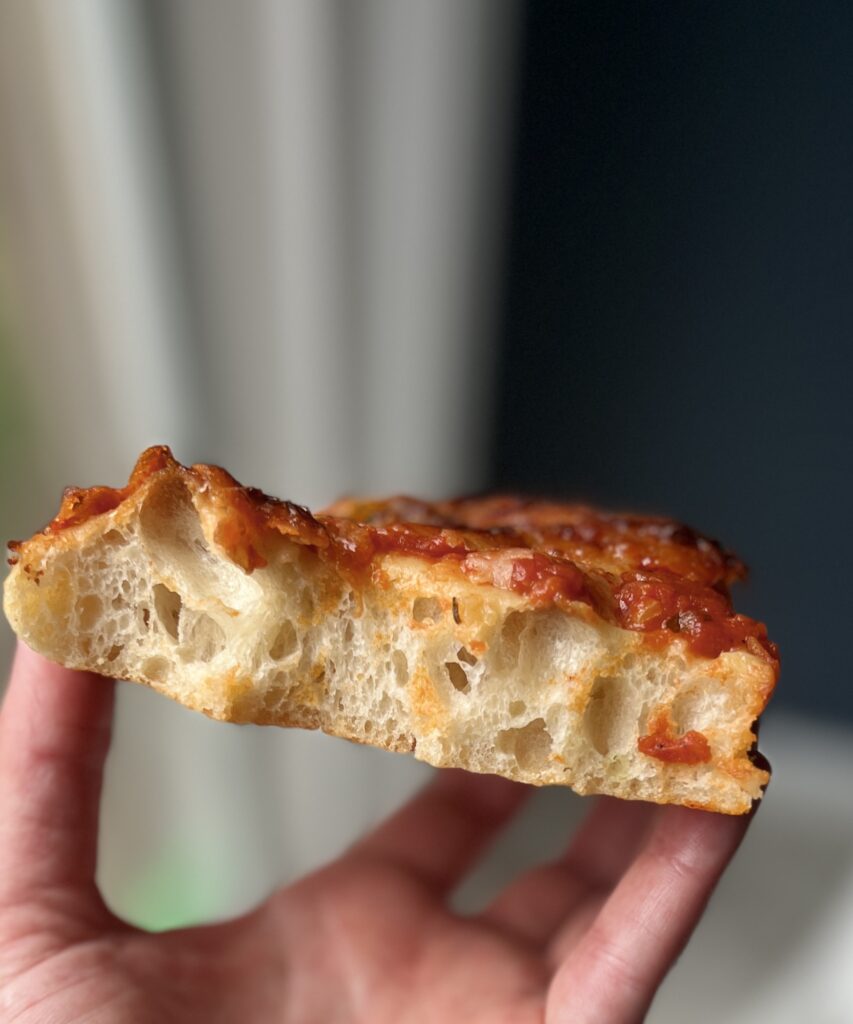 sourdough Sicilian pizza
