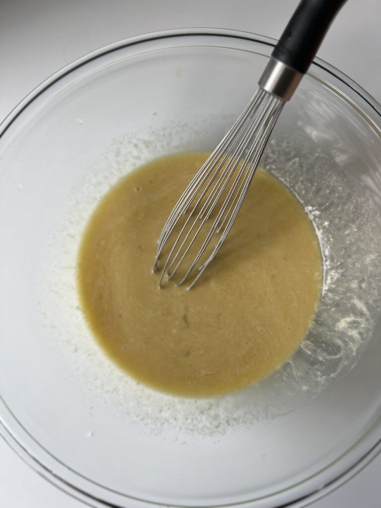 making sourdough carrot cake
