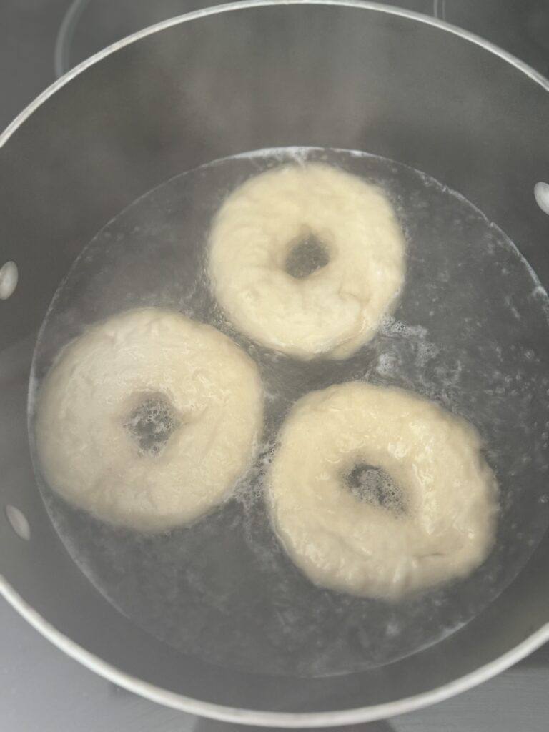 boiling sourdough bagels