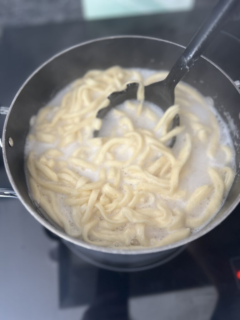 boiling sourdough pasta