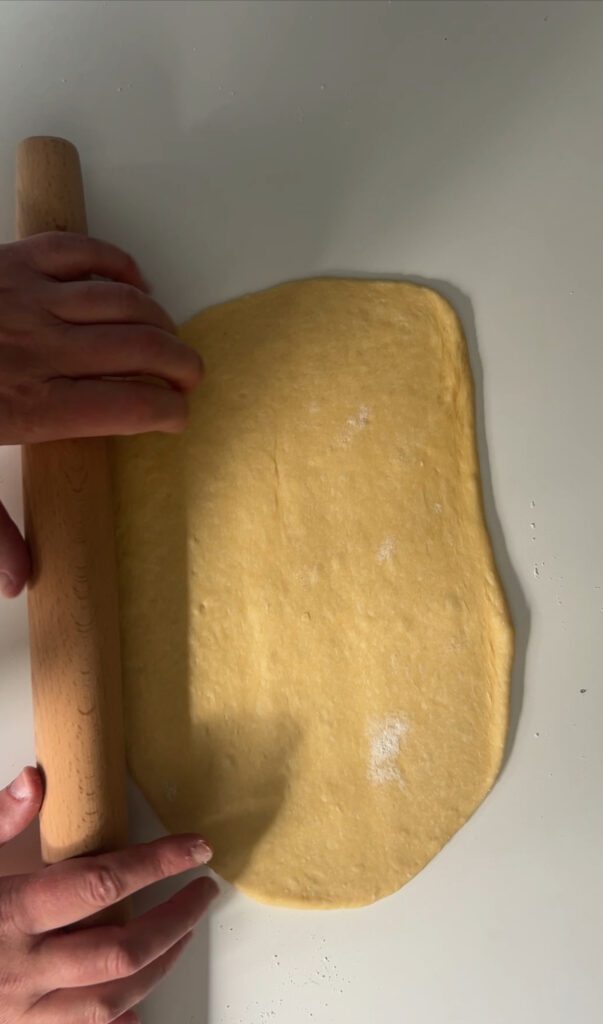 rolling sourdough pasta dough