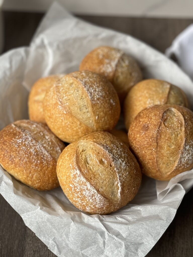 sourdough crusty rolls