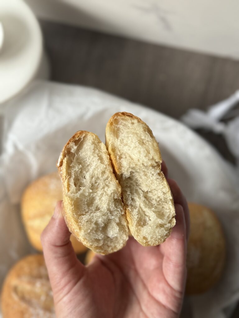 crusty sourdough rolls