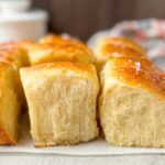 soft sourdough brioche dinner rolls