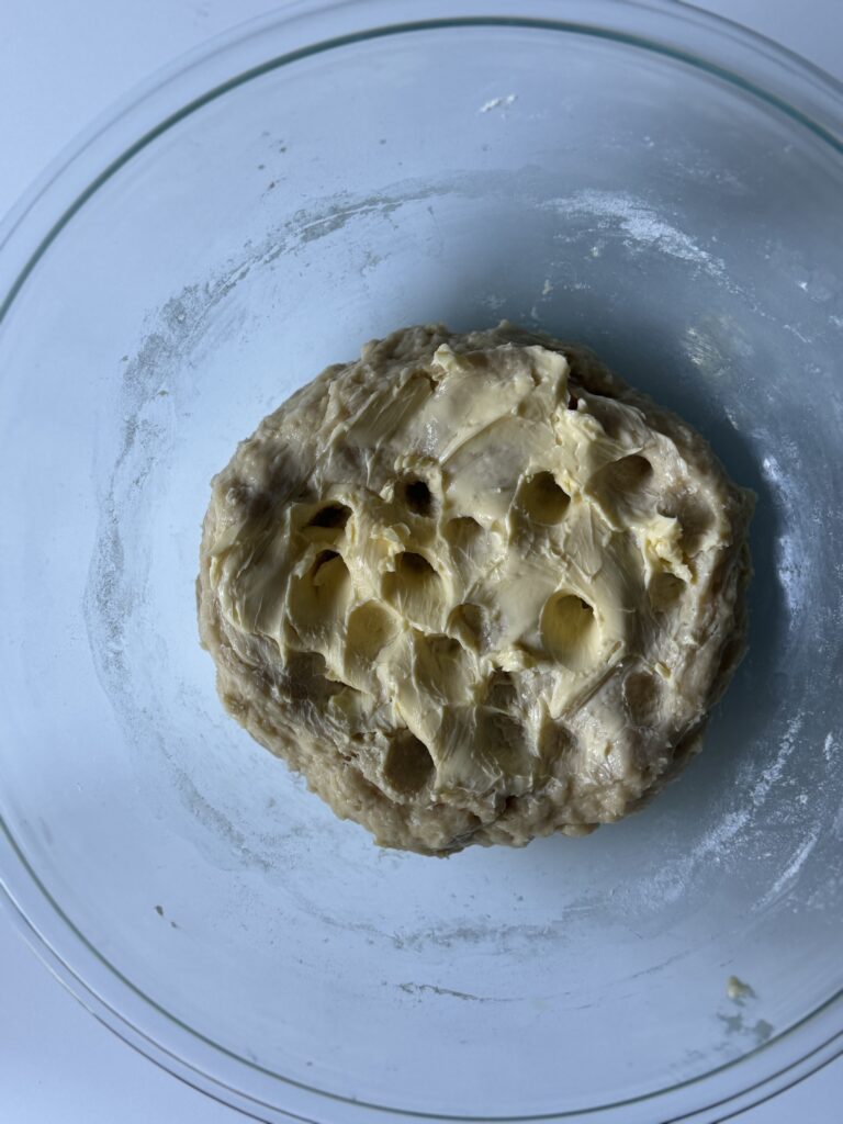 kneading in butter