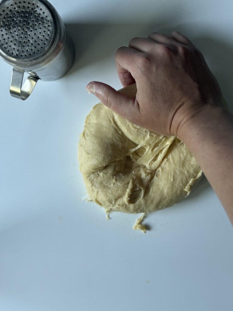 kneading the dough