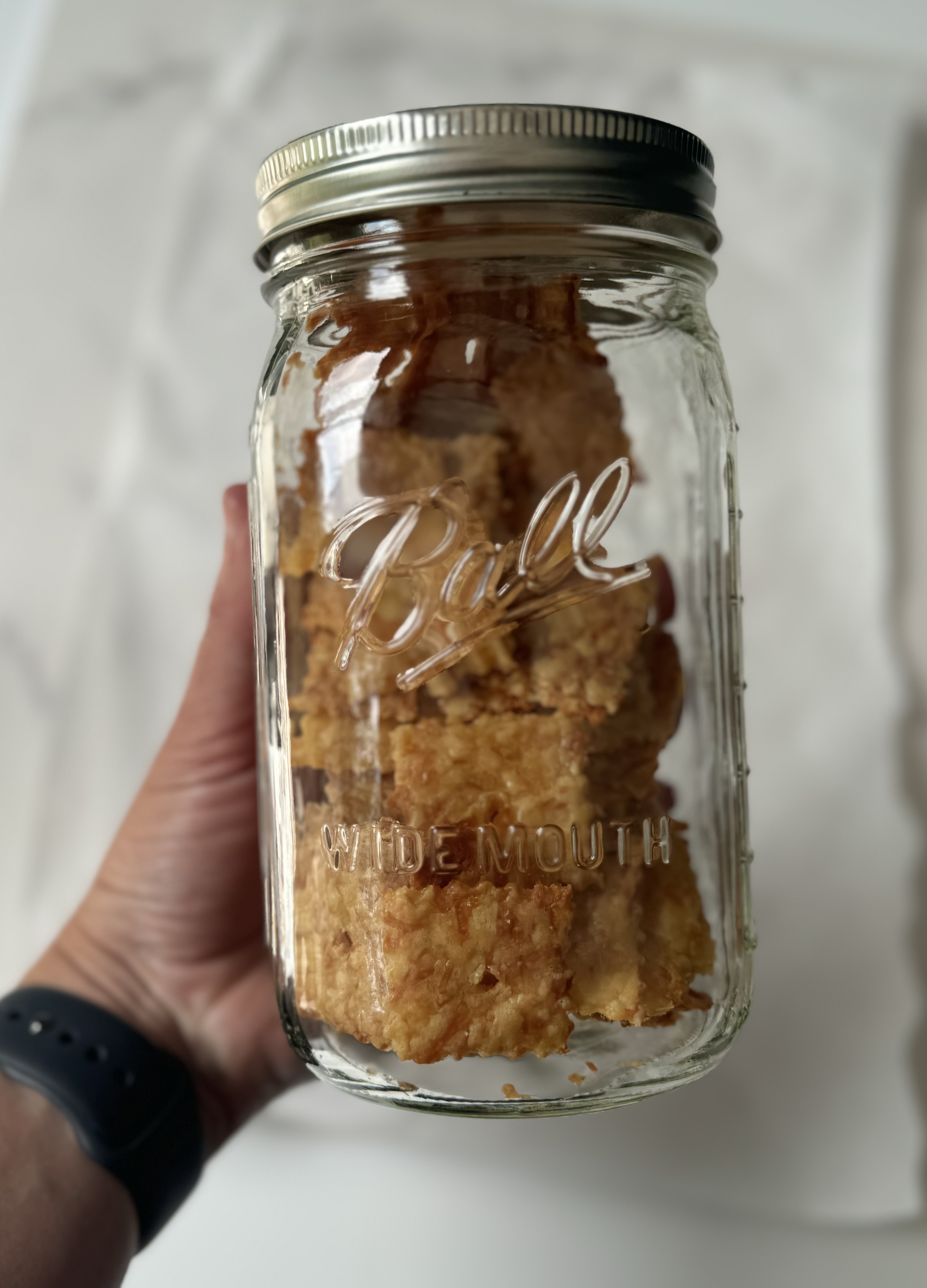 storing sourdough cheese crackers