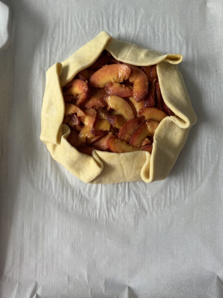 sourdough peach galette