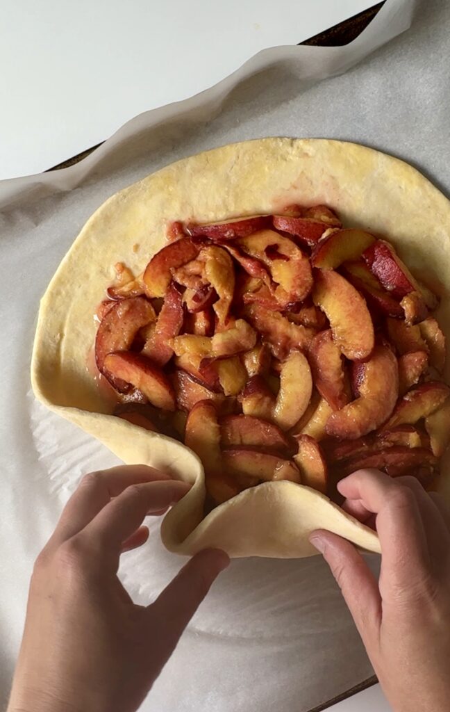 folding galette dough