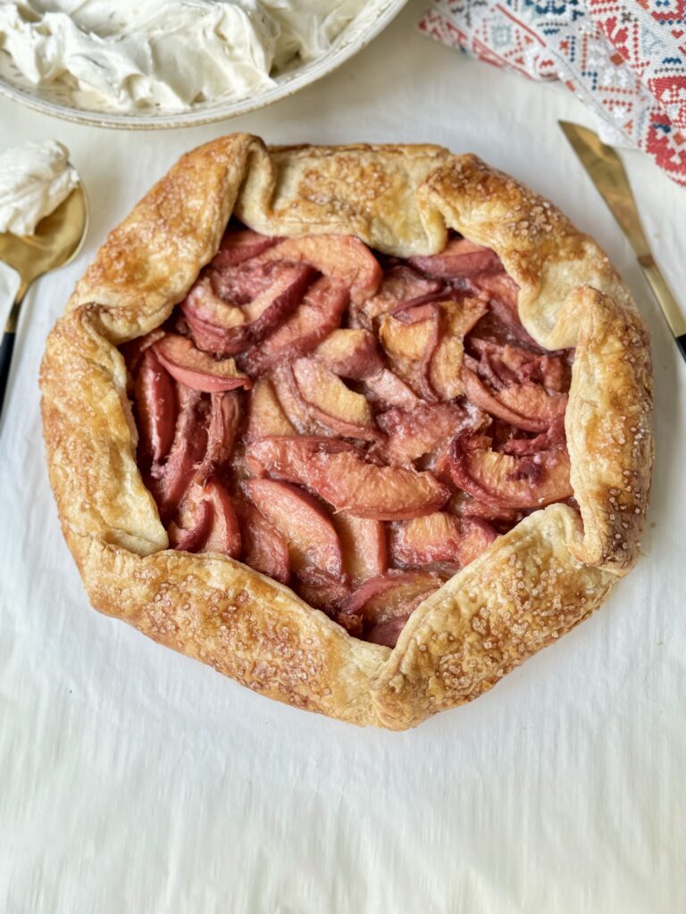 sourdough peach galette