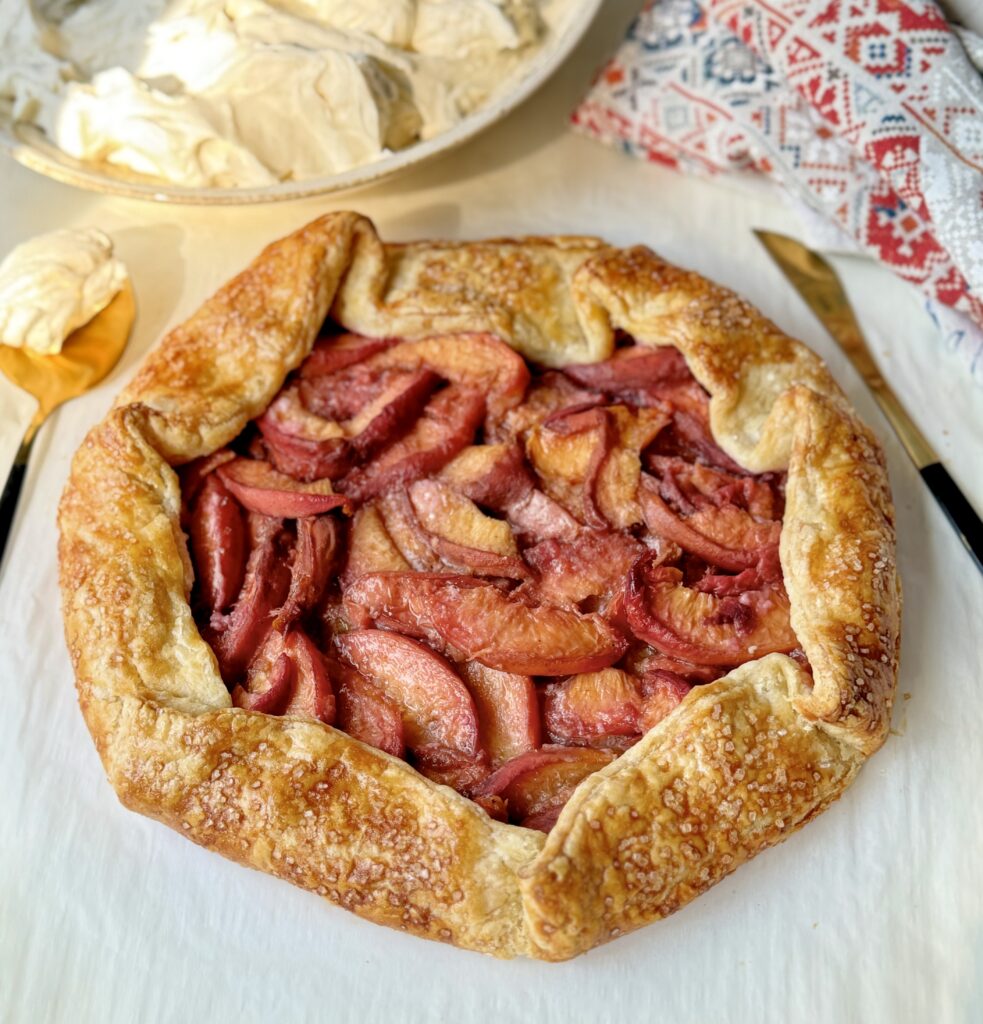 sourdough peach galette