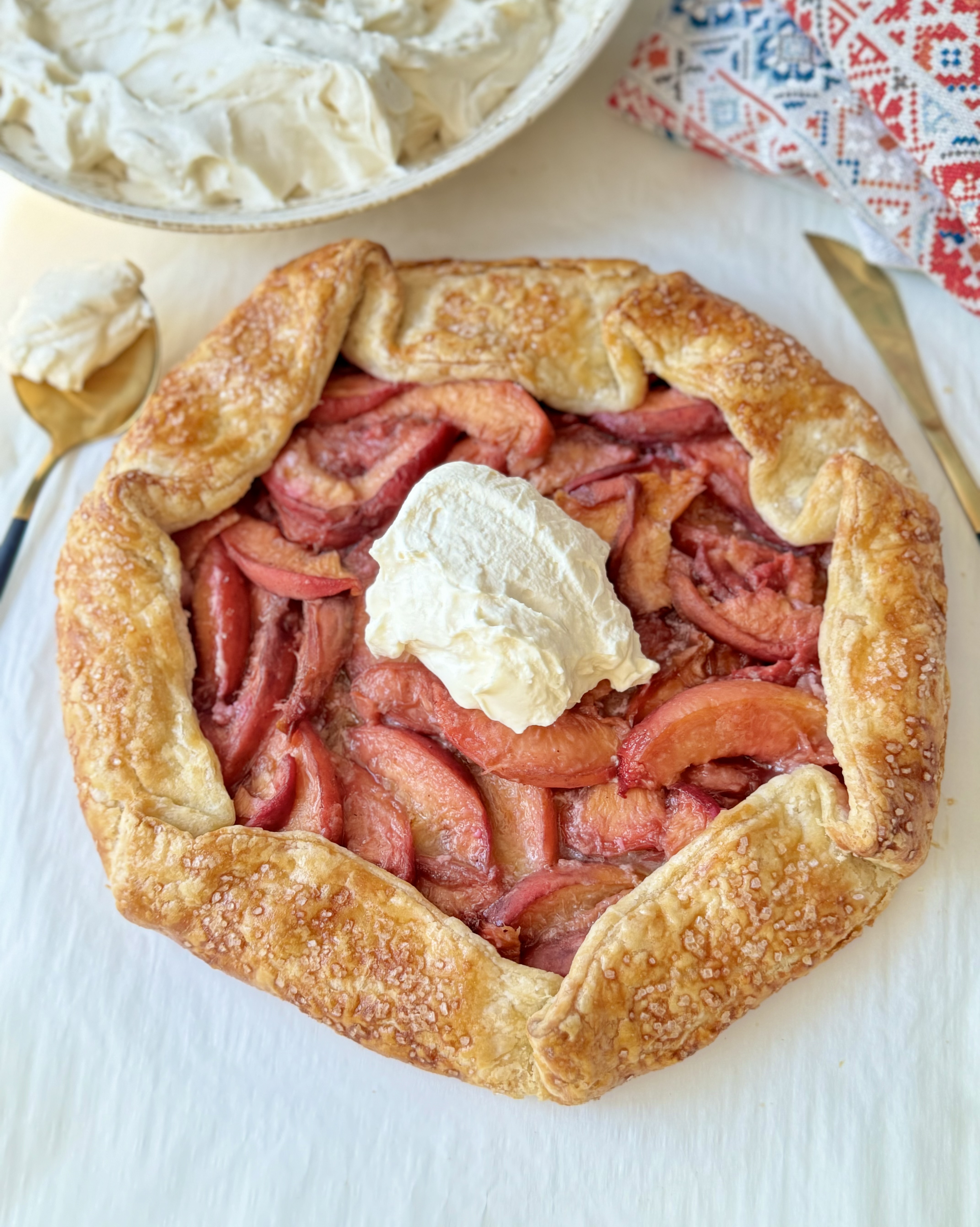 sourdough peach galette